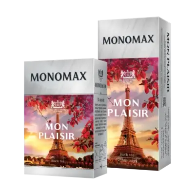 Чай чорний з пелюстками квітів і фруктами Mon Plaisir пакетований Monomax (25 пакетиків х 1,5 г)37,5 г