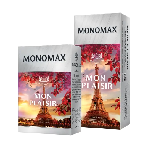 Чай чорний з пелюстками квітів і фруктами Mon Plaisir пакетований Monomax (25 пакетиків х 1,5 г)37,5 г