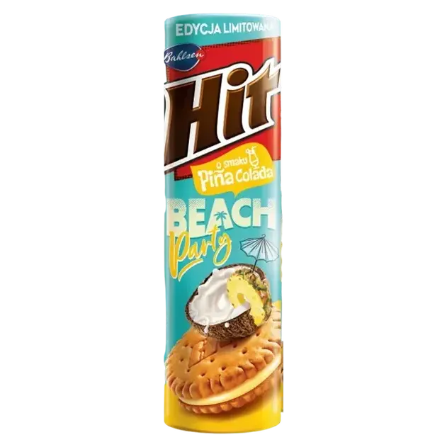 Печиво сендвіч Hit Pina Colada зі смаком кокоса й ананаса Польща 220г