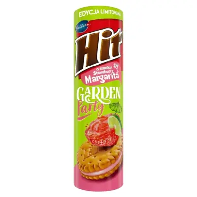 Печиво сендвіч Hit Strawberry Margarita зі смаком полуниці Польща 220г