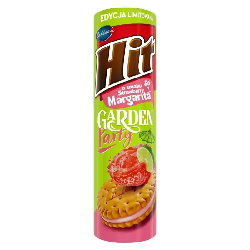 Печиво сендвіч Hit Strawberry Margarita зі смаком полуниці Польща 220г