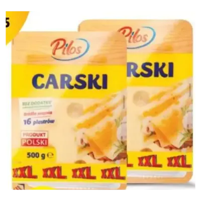 Сир слайсами CARSKI без консервантів Pilos 500 г Польща