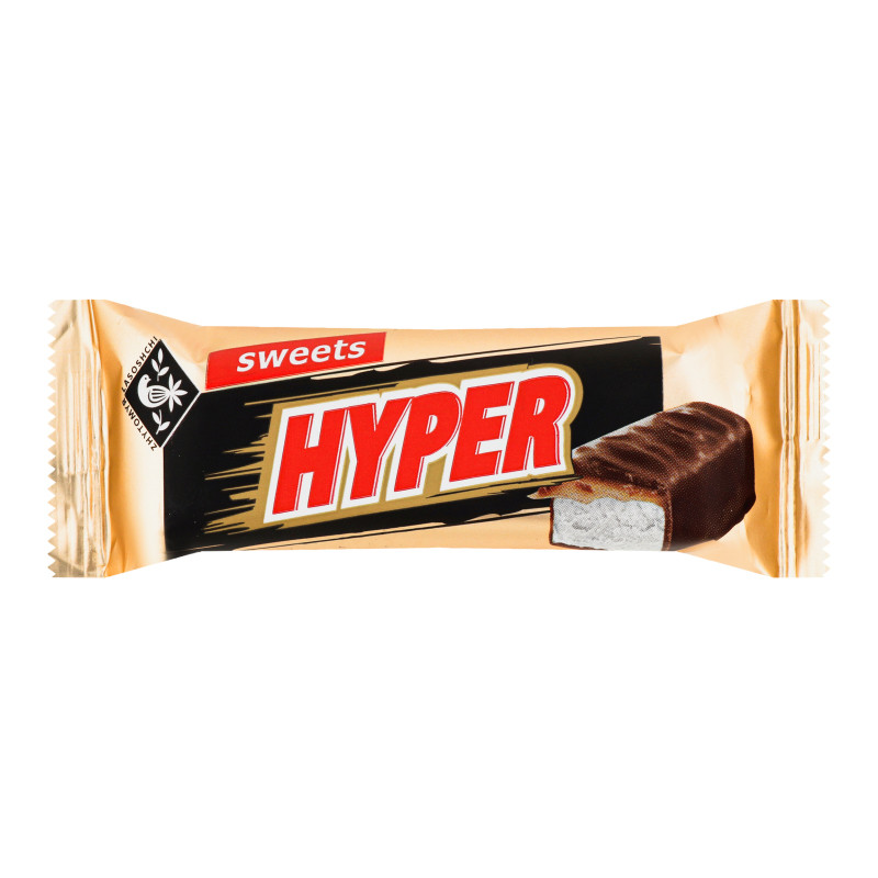 Батончик Hyper глазурований із ванільною нугою 40 г Україна