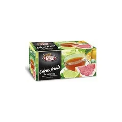 Чай чорний зі смаком цитрусових пакетований Tiger King Citrus Fruits (20 шт. по 1,5 г) 30 г Латвія