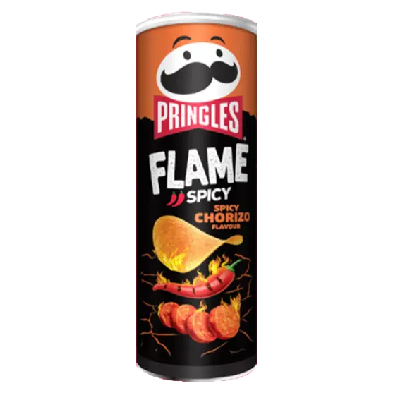 Чипси з гострим смаком ковбасок чорниро Pringles Flame Spicy Spicy Chorizo Flavour 160 г