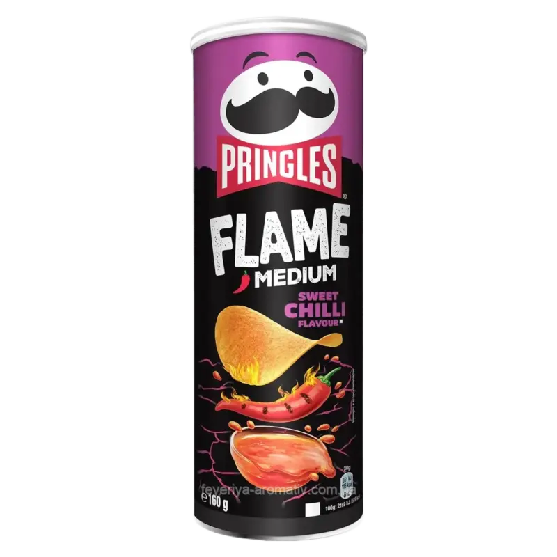 Чипси з чиллі соус Pringles Flame Medium Sweet Chilli Flavour 160 г