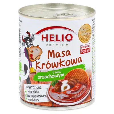 Згущене молоко з горіховим смаком без глютену Masa krowkowa Helio 400 г Польща