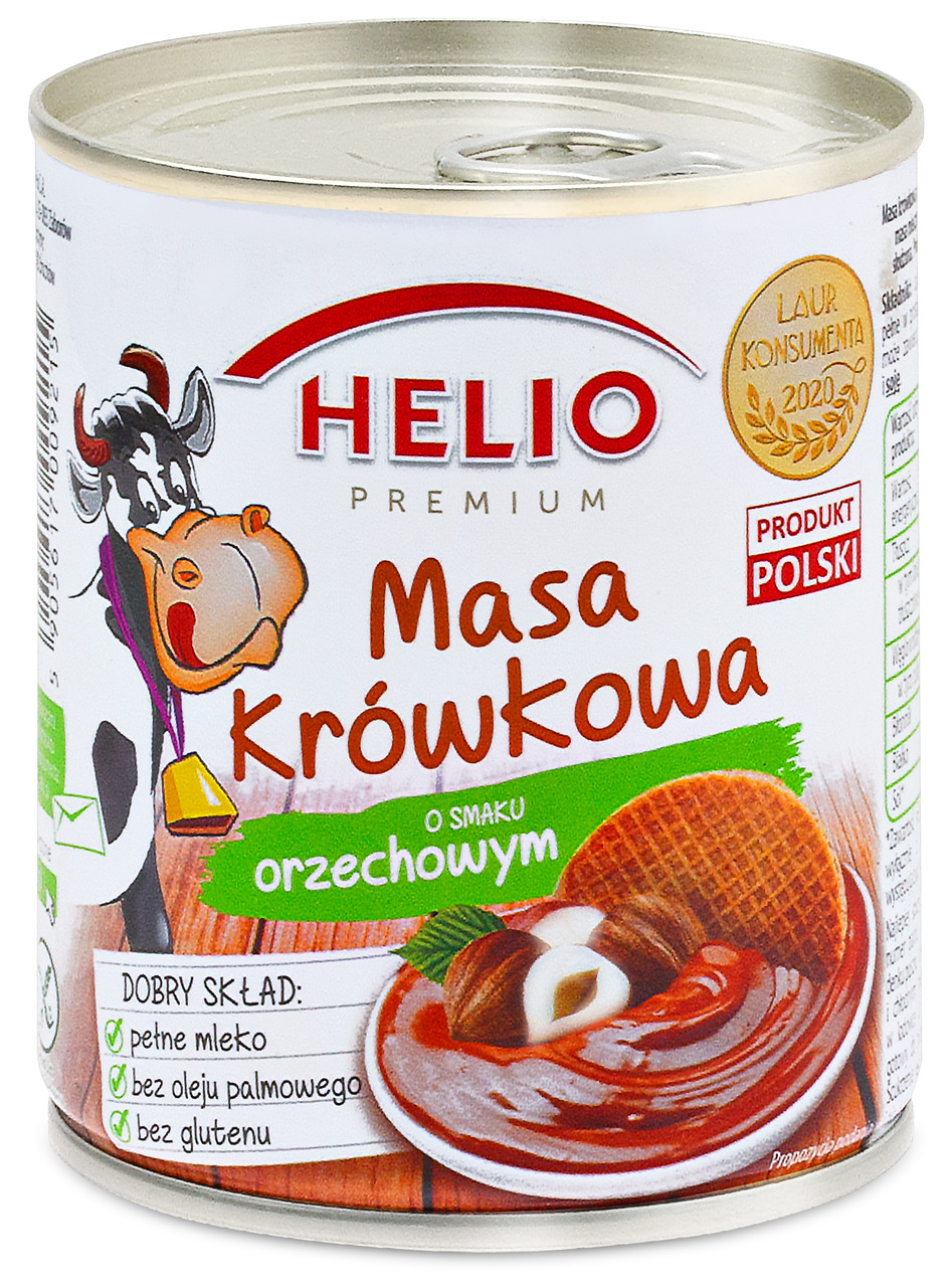 Згущене молоко з горіховим смаком без глютену Masa krowkowa Helio 400 г Польща