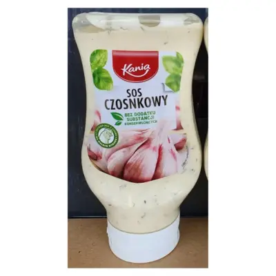 Соус часниковий БЕЗ КОНСЕРВАНІК Kania Czosnkowy 410 г Польща