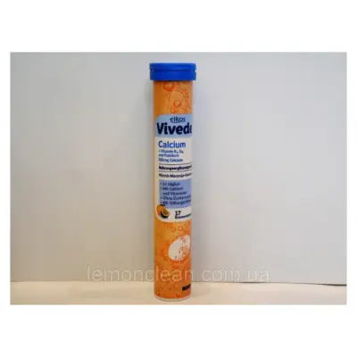Вітаміни шипучі Edeka Elkos Vivede Calcium+ Vitamin K1, D 3, Фолієва кислота Німеччина (17 шт.)