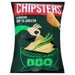 Чипси картопляні хвилясті зі смаком сиру та зеленої цибулі Chipster's 120 г Україна