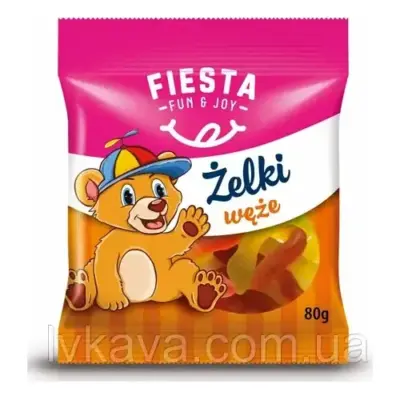 Желейні цукерки Zelki Fiesta змії 80 г Польща