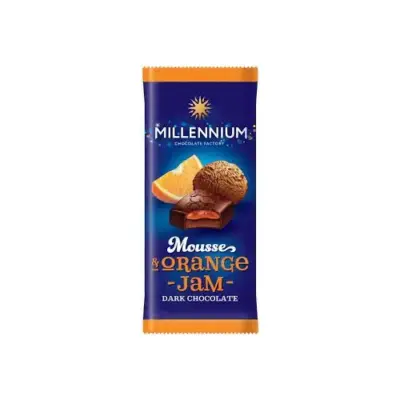 Шоколад чорний з апельсиновим джемом Millennium Mousse 135 г Україна