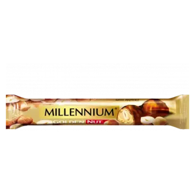 Шоколад чорний із начинкою і цілим Millennium Double Nuts 40 г Україна