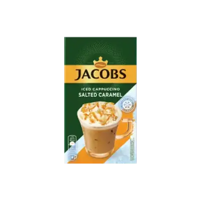 Кава розчинна Jacobs Iced Cappuchino Salted Caramel у стиках 8х17.8г 142.4г Нідерланди