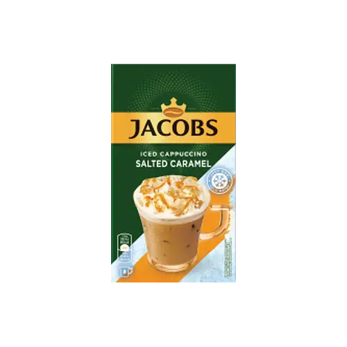 Кава розчинна Jacobs Iced Cappuchino Salted Caramel у стиках 8х17.8г 142.4г Нідерланди