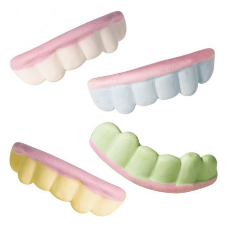 Желейні жувальні цукерки пінні зуби тубус Foam Teeth 10 шт ТМ Vidal Іспанія