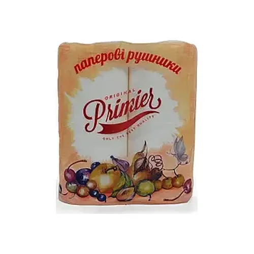 Рушники паперові двошарові Primier Original 50 шт. 2 рулони