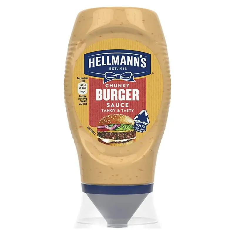Соус для бургерів гострий Chunky Burger sauce tangy&tasty Hellmanns 250 мл Нідерланди