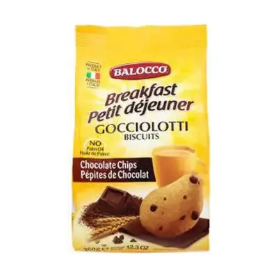 Печиво з шоколадною крихтою БЕЗ ПАЛЬМОВОГО ОЛІЇ Gocciolotti Balocco 350г Італія