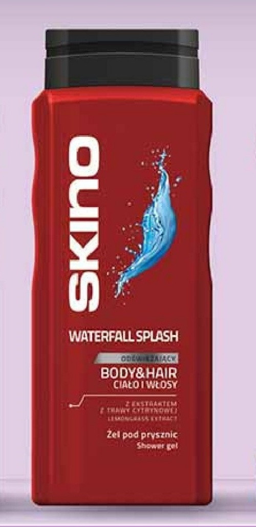 Освіжний гель для душу з екстрактом лемонграсу Skino Waterfall Splash 400 мл Польща