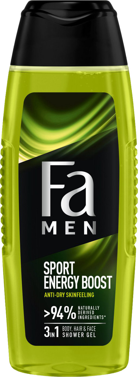 Гель для душу Fa Men Sport Вибух енергії 3 в 1 Fa Men Sport Energy Boost 400 мл Німеччина