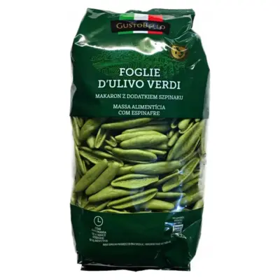 Макарони зі шпинатом Foglie D'ulivo Verdi GustoBello 500 г Польща