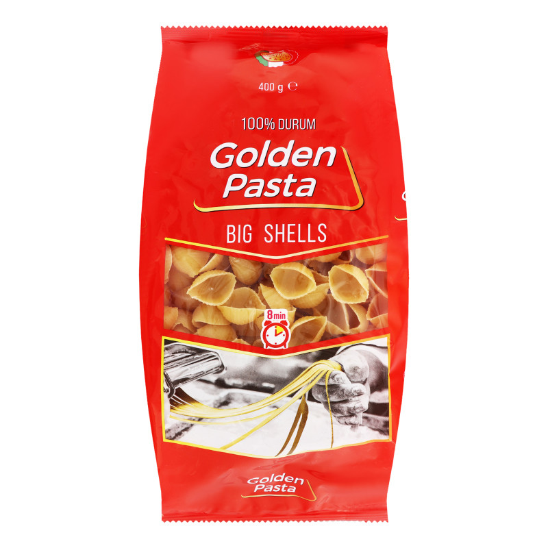 Макаронні вироби Великі Мушлі Golden Pasta Big Shells 400g