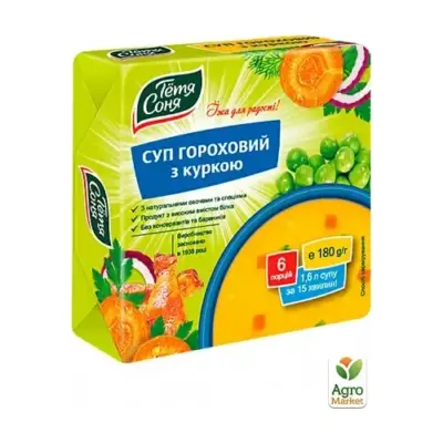 Суп гороховий з куркою Тітя Соня 180 г