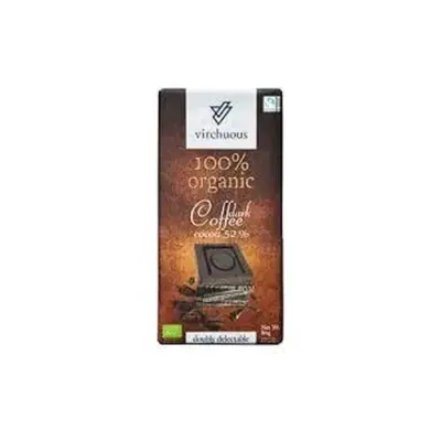 Шоколад чорний 100% Organic Virchuous Dark Coffee 80 г Іспанія