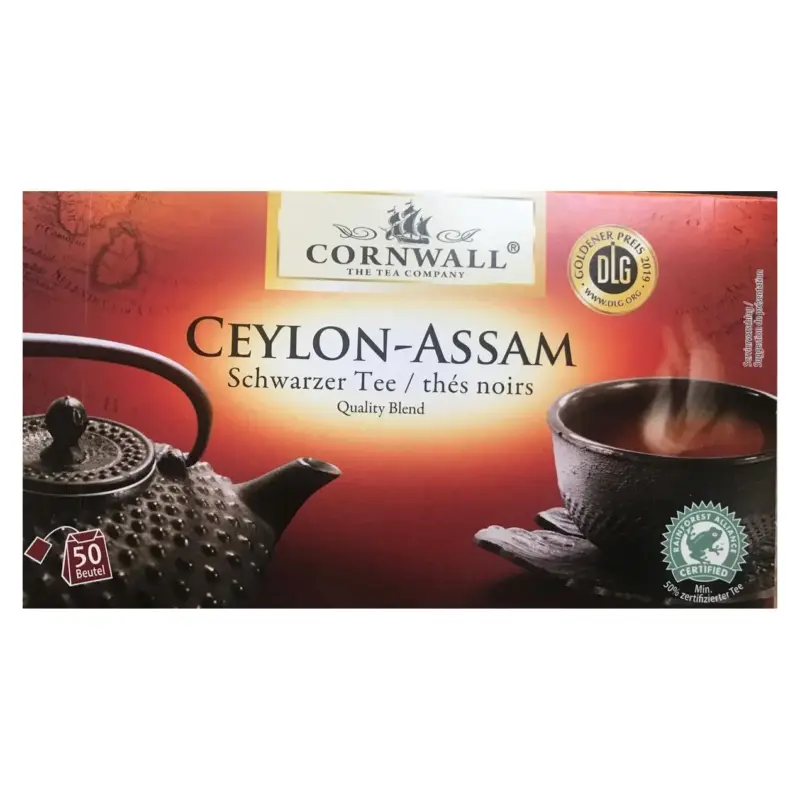 Чай Еко чорний Cornwall Ceylon-Assam (50 шт., 1,75 г) 87,5 г Німеччина