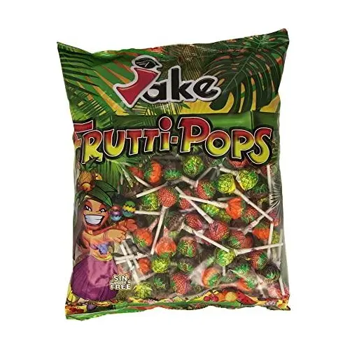 Льодяники на паличці БЕЗ ГЛЮТЕНА БЕЗ ЛАКТОЗИ Frutti-Pops Jake 1.4 кг (200шт) Іспанія