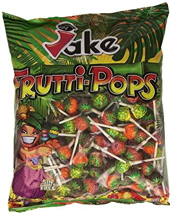 Льодяники на паличці БЕЗ ГЛЮТЕНА БЕЗ ЛАКТОЗИ Frutti-Pops Jake 1.4 кг (200шт) Іспанія