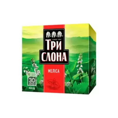 Чай трав'яний меліса Три Слони (30 пакетиків х 1,4 г) 42г