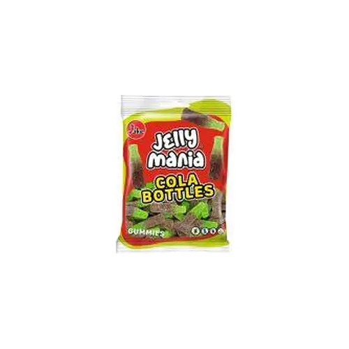 Желейні цукерки БЕЗ ГЛЮТЕНА І ЛАКТОЗИ Jelly Mania Cola Bottles Gummies Jake 100 г Іспанія