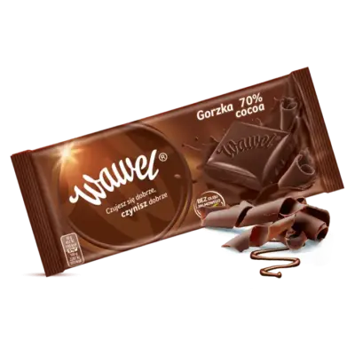 Шоколад чорний гіркий 70% Wawel Gorzka 70% cocoa 100 г Польща