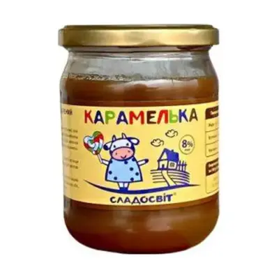 Згущене молоко варене Карамелька 8% Солодосвет 500 г Україна