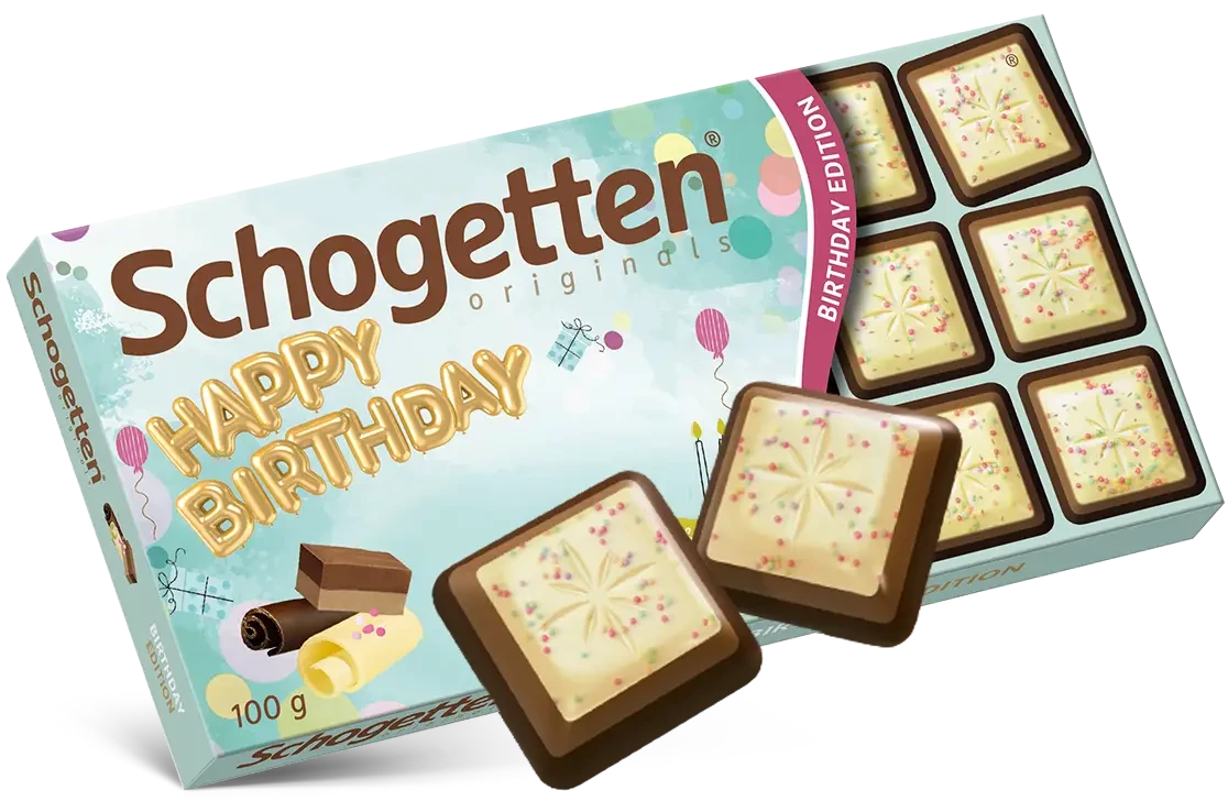 Шоколад Шогетний З днем народження Schogetten Happy Birthday 100 г Німеччина