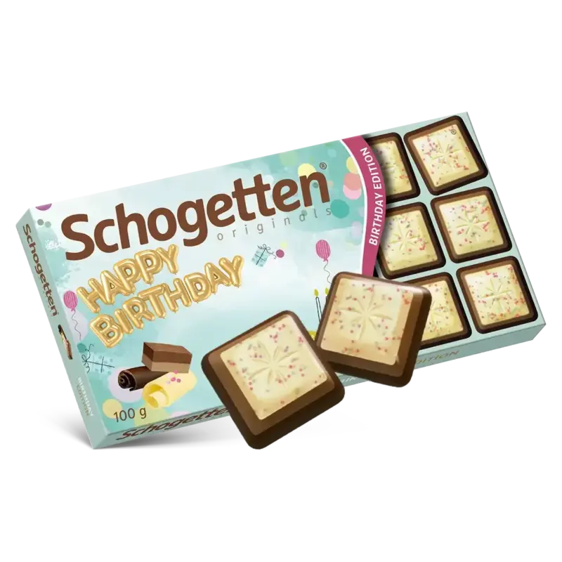 Шоколад Шогеттен С днем народження Schogetten Happy Birthday 100г Німеччина