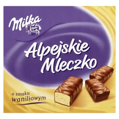 Цукерки пташине молоко MILKA Альпійське молочко ванільне 330 г Німеччина