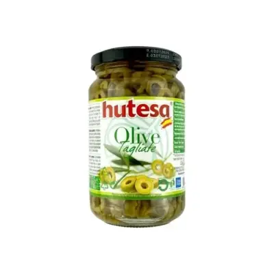 Іспанські зелені оливки нарізані Hutesa 350 г Іспанія