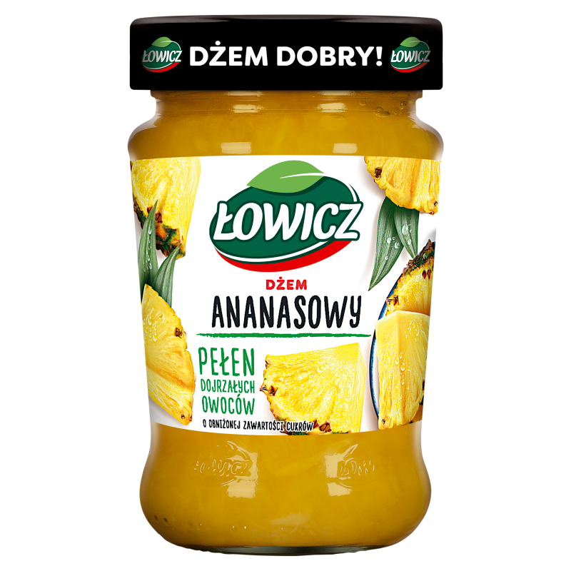 Джем з ананасу з низьким вмістом цукру Lowicz 280г Польща