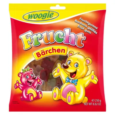 Цукерки жувальні Фруктові Ведмедики Woogie Fruch Barchen 250г Австрія