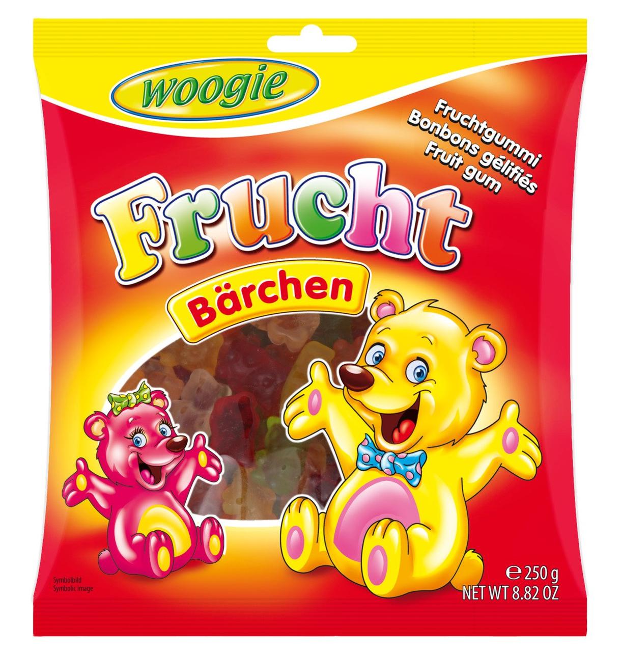 Цукерки жувальні Фруктові Ведмедики Woogie Fruch Barchen 250г Австрія