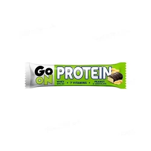 Протеїновий батончик 7 вітамінів з арахісом GO ON PROTEIN Peanut 50г Польща