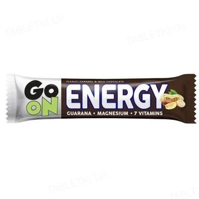 Протеїновий батончик 7 вітамінів з арахісом та гуараною GO ON Energy Guarana 50г Польща
