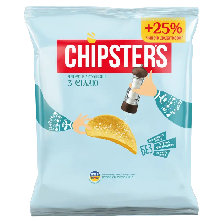 Чіпси картопляні із сіллю Chipster’s 88г