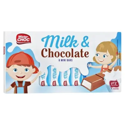 Шоколад молочний з молочною начинкою Mister Choc Milch&Schokolade 100г Німеччина