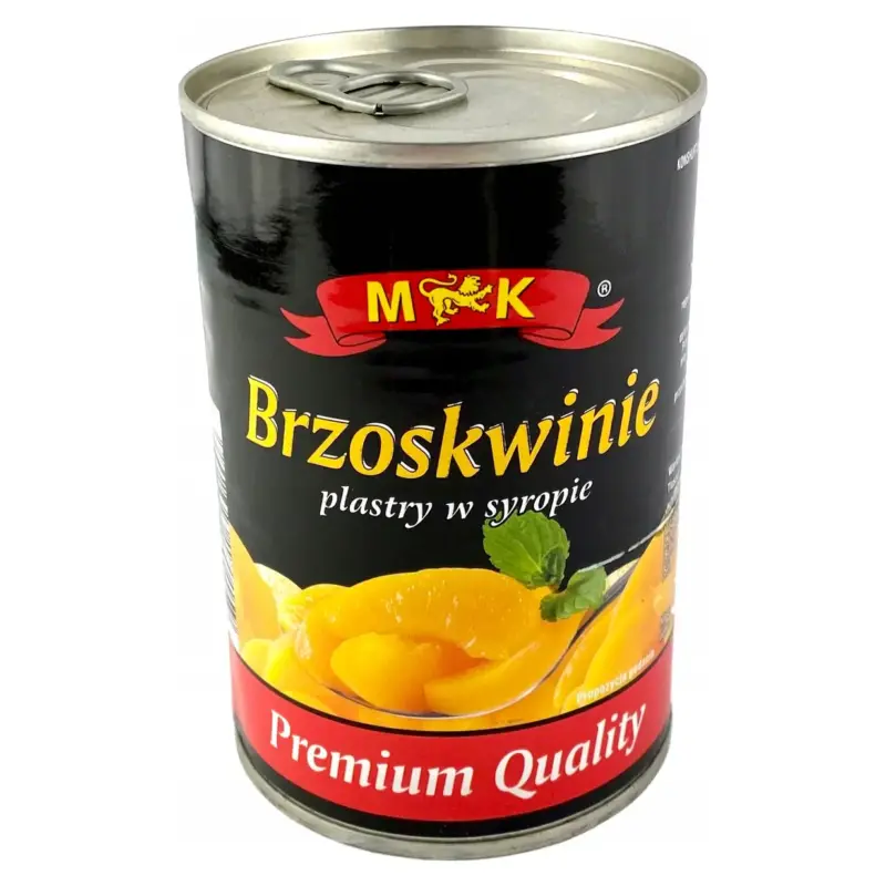 Персик шматочками в легкому сиропі M&K Brzoskwinie 420г Польща