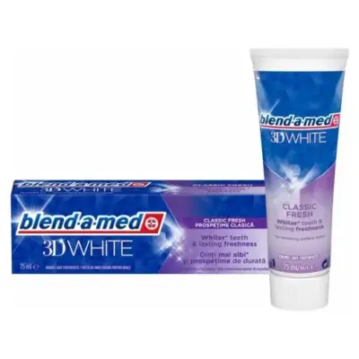 Зубна паста, що очищає Blend-a-med 3d white 75мл Італія